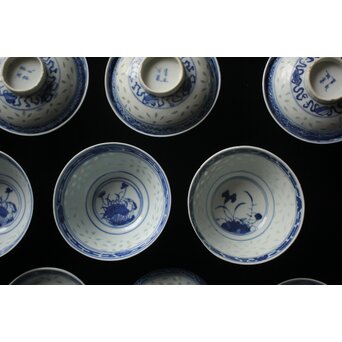 蓋茶碗8客 康熙年製/民国年製　P662 