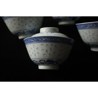 蓋茶碗8客 康熙年製/民国年製　P662 