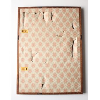 河原崎奨堂 木版画 芸艸堂版【菊】額装　Z997 