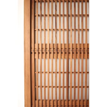 障子枠付 白木クリアガラス格子戸 4枚1組　L1225 