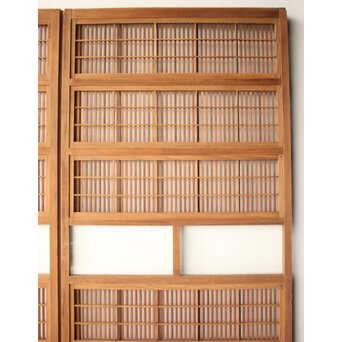 障子枠付 白木クリアガラス格子戸 4枚1組　L1225 