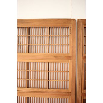 障子枠付 白木クリアガラス格子戸 4枚1組　L1225 