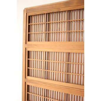 障子枠付 白木クリアガラス格子戸 4枚1組　L1225 