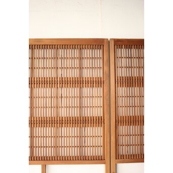 障子枠付 白木クリアガラス格子戸 4枚1組　L1225 