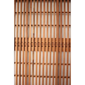 障子枠付 白木クリアガラス格子戸 4枚1組　L1225 