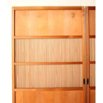 中格子の檜建具 4枚1組　L1226 