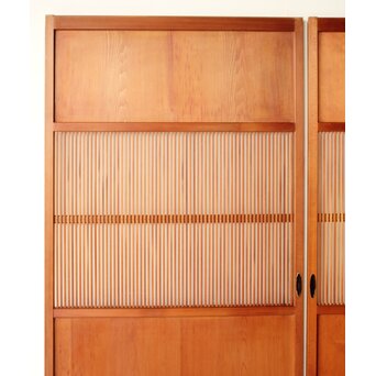 中格子の檜建具 4枚1組　L1226 