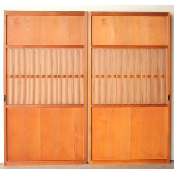 中格子の檜建具 4枚1組　L1226 AB　表