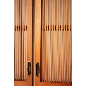 中格子の檜建具 4枚1組　L1226 