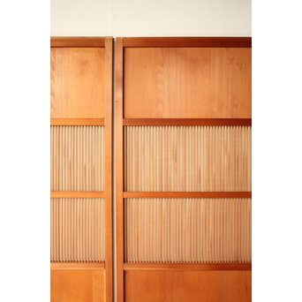 中格子の檜建具 4枚1組　L1226 