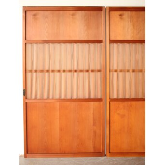 中格子の檜建具 4枚1組　L1226 