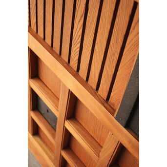 升格子腰板 総欅格子蔵戸　W0287 