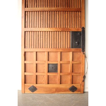 升格子腰板 総欅格子蔵戸　W0287 