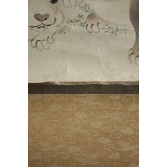 島高麿 子犬図 紙本掛軸　Z1003 