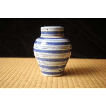 古伊万里 輪線 茶壷　P665 