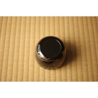 嵯峨蒔絵意匠 柳蒔絵 平棗　Q419 