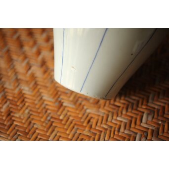 古伊万里 染付市松文茶壷　P666 