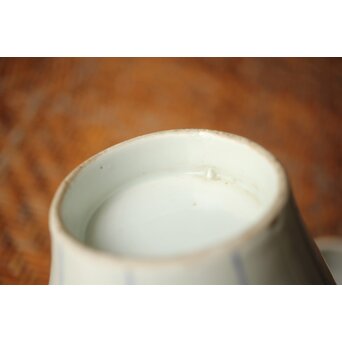 古伊万里 染付市松文茶壷　P666 