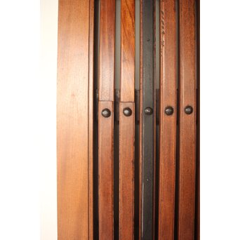 鉄板 巾着金具 総欅格子蔵戸　W0288 