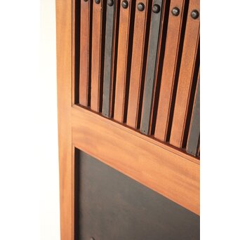 鉄板 巾着金具 総欅格子蔵戸　W0288 