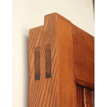 鉄板 巾着金具 総欅格子蔵戸　W0288 