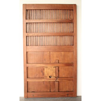 鉄板 巾着金具 総欅格子蔵戸　W0288 ウラ