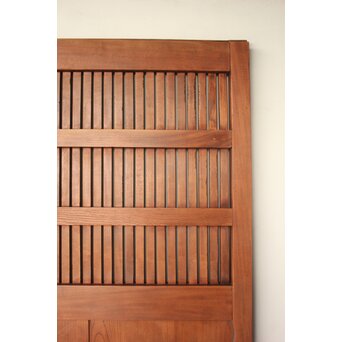 鉄板 巾着金具 総欅格子蔵戸　W0288 