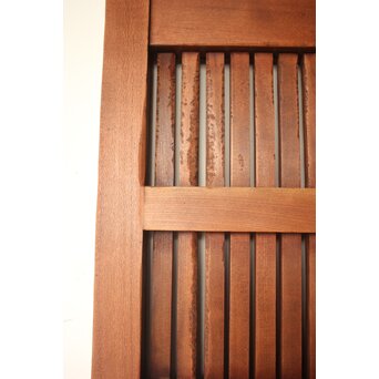 鉄板 巾着金具 総欅格子蔵戸　W0288 