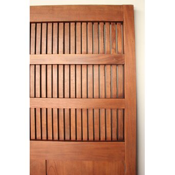 鉄板 巾着金具 総欅格子蔵戸　W0288 