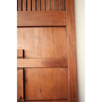 鉄板 巾着金具 総欅格子蔵戸　W0288 