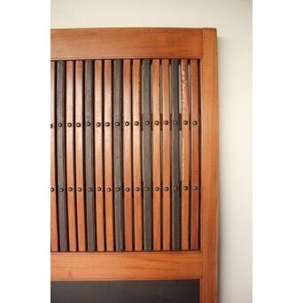 鉄板 巾着金具 総欅格子蔵戸　W0288 