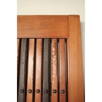 鉄板 巾着金具 総欅格子蔵戸　W0288 