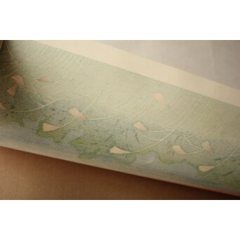 小野竹喬 奥の細道句抄絵 木版画【あかあかと～】Z1009 