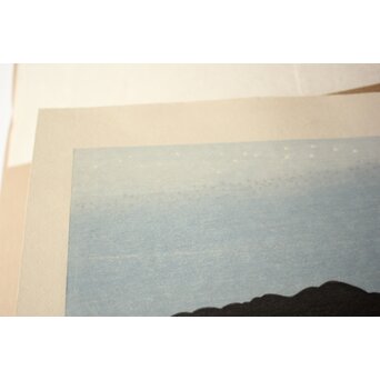 小野竹喬 奥の細道句抄絵 木版画【荒海や～】Z1010 