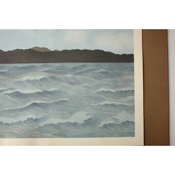 小野竹喬 奥の細道句抄絵 木版画【荒海や～】Z1010 