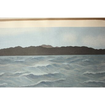 小野竹喬 奥の細道句抄絵 木版画【荒海や～】Z1010 