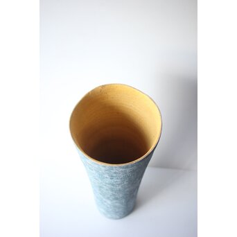 寺本守 線刻紋花器　P667 