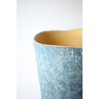 寺本守 線刻紋花器　P667 