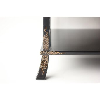 前大峰 秋草虫沈金 輪島塗冠台　Q421 