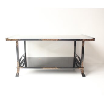 前大峰 秋草虫沈金 輪島塗冠台　Q421 