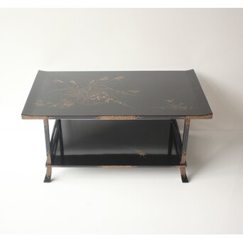 前大峰 秋草虫沈金 輪島塗冠台　Q421