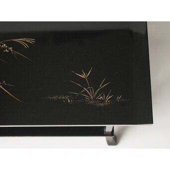 前大峰 秋草虫沈金 輪島塗冠台　Q421 