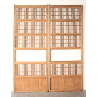 障子枠付 細身格子戸 2枚1組　L1230 ウラ