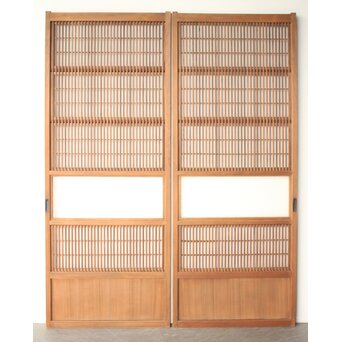 障子枠付 細身格子戸 2枚1組　L1230