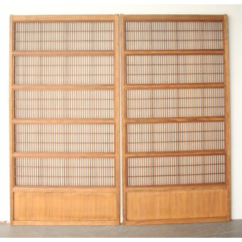 障子枠付 格子戸 2枚1組　L1231 ウラ