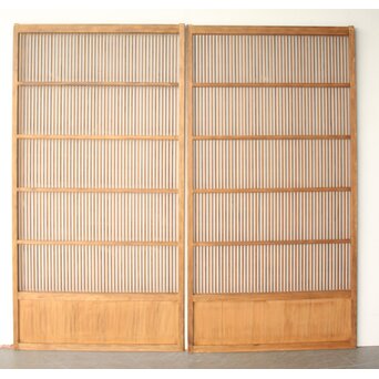 障子枠付 格子戸 2枚1組　L1232 ウラ