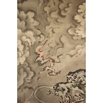 岸駒 雲竜図屏風　Z1018 