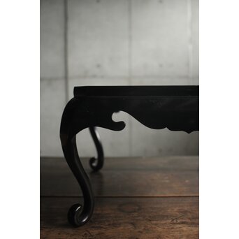 自然木燭台と猫足台　X655 