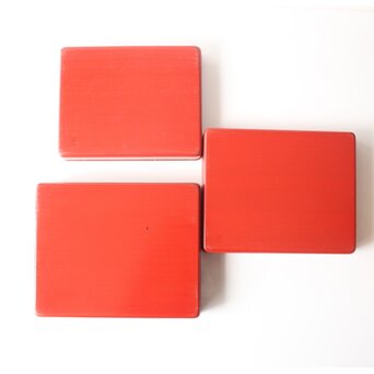 渡辺喜三郎 守屋松亭 合作 木製漆塗 藤蒔絵 御手許筥 3重盆 共箱　Q422 