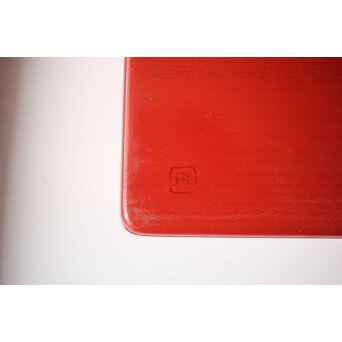 渡辺喜三郎 守屋松亭 合作 木製漆塗 藤蒔絵 御手許筥 3重盆 共箱　Q422 